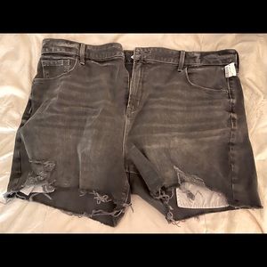 High rise ripped jean shorts 16